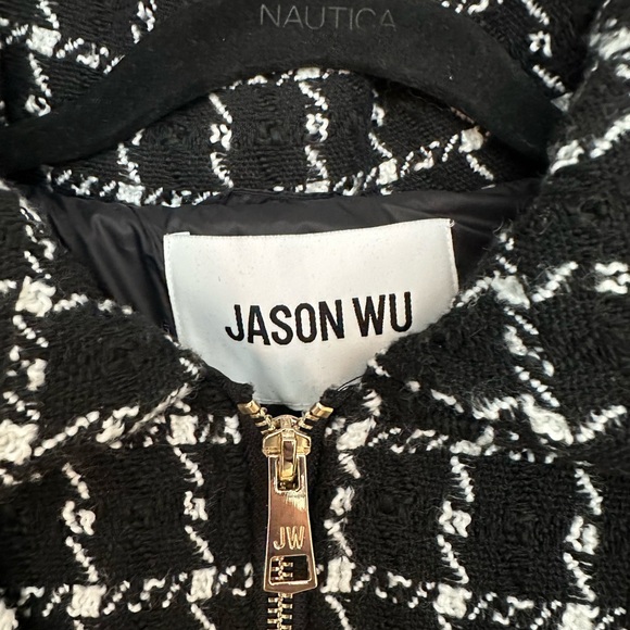 Jason Wu Black and White Tweed Puffer Size M Jacket - Picture 2 of 11